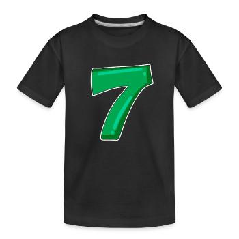 Number 7 Number - Kids' Premium Organic T-Shirt - black - Front