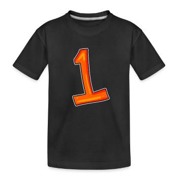 Nummer 1 - Kinder Premium Bio T-Shirt - Schwarz - Vorne