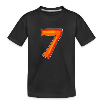 7 Numéro sept numéro symbole signe - T-shirt bio Premium Enfant - noir - Devant