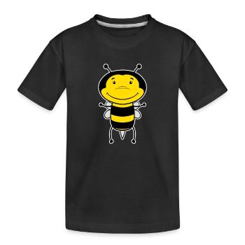 Bee - Kids' Premium Organic T-Shirt - black - Front