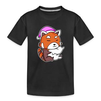 Petit panda de l’Ouest - T-shirt bio Premium Enfant - noir - Devant