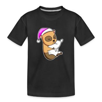 Guinea Pig Tired Sleeping Sleeping Girl - Kids' Premium Organic T-Shirt - black - Front