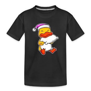 Duck Tired Sleeping Sleeping Girl - Kids' Premium Organic T-Shirt - black - Front