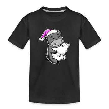 Ass Tired Sleeping Sleeping Girl - Kids' Premium Organic T-Shirt - black - Front