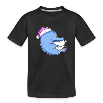 Dolphin Tired Sleeping Sleeping Girl - Kids' Premium Organic T-Shirt - black - Front