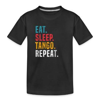 Répétition de Tango Eat Sleep pour les danseurs de Tango Argentino - T-shirt bio Premium Enfant - noir - Devant