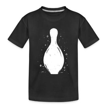 Bowling Pins Sketch - Kids' Premium Organic T-Shirt - black - Front