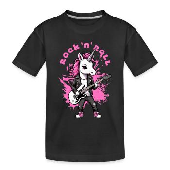 Licorne Rock 'n' Roll - T-shirt bio Premium Enfant - noir - Devant