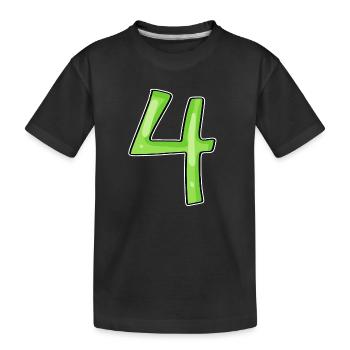 4 - Quatre Vert - T-shirt bio Premium Enfant - noir - Devant