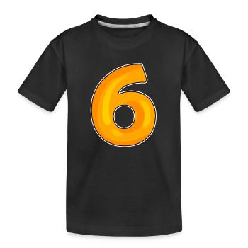 Six Number 6 Number - Kids' Premium Organic T-Shirt - black - Front