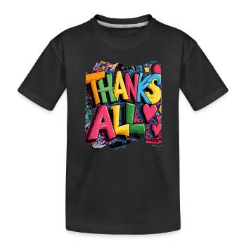 Joyeux merci Graffiti Design - T-shirt bio Premium Enfant - noir - Devant