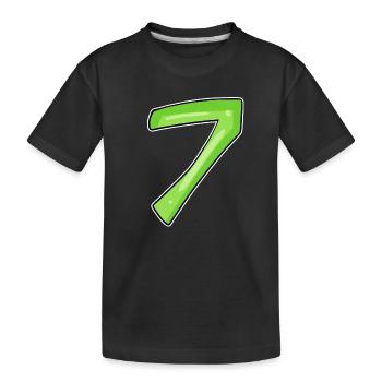 7 - sept verts - T-shirt bio Premium Enfant - noir - Devant