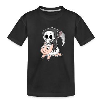 Motif de mouton de la Faucheuse - T-shirt bio Premium Enfant - noir - Devant