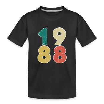 1988 - Né en 1988 - Construit en 1988 - T-shirt bio Premium Enfant - noir - Devant