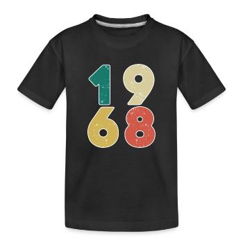 1968 - Born 1968 - Built in 1968 - Kids' Premium Organic T-Shirt - black - Front