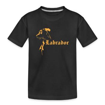 Labrador - Kinder Premium Bio T-Shirt - Schwarz - Vorne