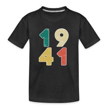 1941 - Né en 1941 - Construit en 1941 - T-shirt bio Premium Enfant - noir - Devant