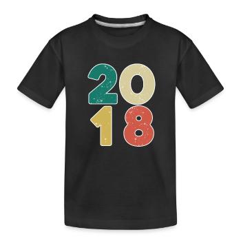 2018 - Year 2018 - Year 2018 - Kids' Premium Organic T-Shirt - black - Front
