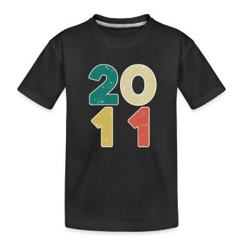 2011 - Year 2011 - Year 2011 - Kids' Premium Organic T-Shirt - black - Front