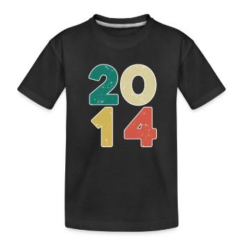 2014 - Year 2014 - Year 2014 - Kids' Premium Organic T-Shirt - black - Front