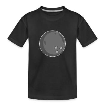 Bowlingkugel Kugel Schwarz - Kinder Premium Bio T-Shirt - Schwarz - Vorne