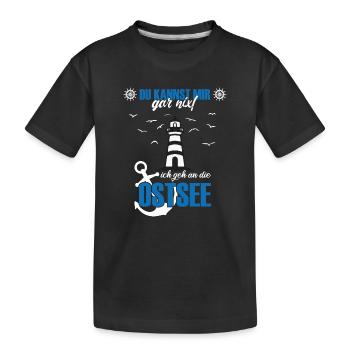 Ostsee - Kinder Premium Bio T-Shirt - Schwarz - Vorne