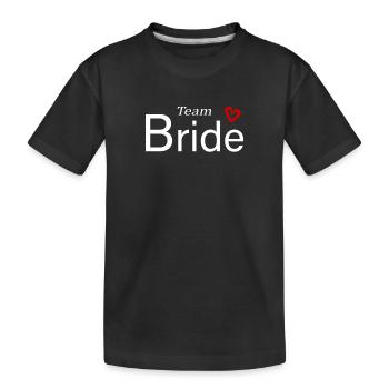 Team Braut Hochzeitsfeier - Kinder Premium Bio T-Shirt - Schwarz - Vorne