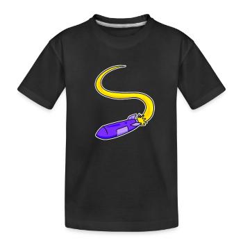 Motif fusée - T-shirt bio Premium Enfant - noir - Devant