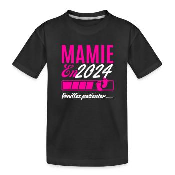 Grandma in 2024 please wait - Kids' Premium Organic T-Shirt - black - Front
