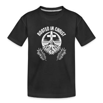 Racines dans la foi - T-shirt bio Premium Enfant - noir - Devant