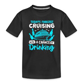 Kreuzfahrt Urlaub Trinken - Kinder Premium Bio T-Shirt - Schwarz - Vorne