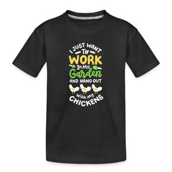 Garten Gartenarbeit - Kinder Premium Bio T-Shirt - Schwarz - Vorne
