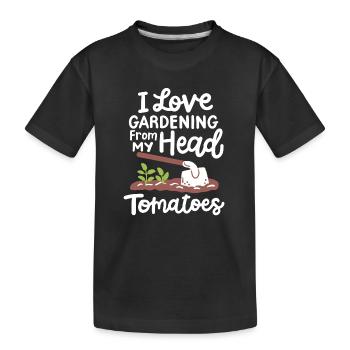 Garten Gartenarbeit - Kinder Premium Bio T-Shirt - Schwarz - Vorne