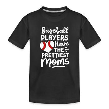 Baseball Baseball-Spieler - Kinder Premium Bio T-Shirt - Schwarz - Vorne