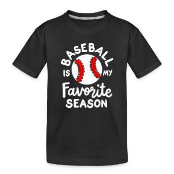 Baseball Baseball-Liebhaber - Kinder Premium Bio T-Shirt - Schwarz - Vorne