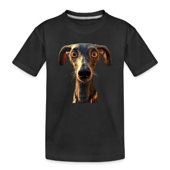 Windhund Hundeliebhaber Jagdhund Liebe Greyhound - Kinder Premium Bio T-Shirt - Schwarz - Vorne