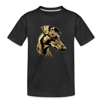 Windhund Hundeliebhaber Jagdhund Liebe Greyhound - Kinder Premium Bio T-Shirt - Schwarz - Vorne