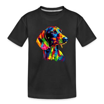 Teckel, Teckel, Teckel miniature, Dachshund Club, Teckel - T-shirt bio Premium Enfant - noir - Devant