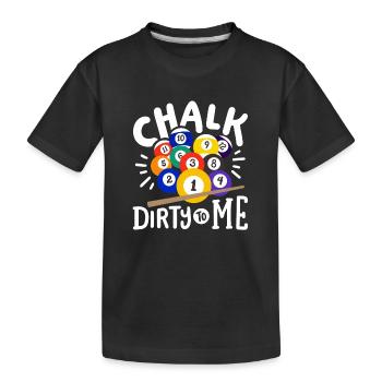 Poolspieler Billard - Kinder Premium Bio T-Shirt - Schwarz - Vorne