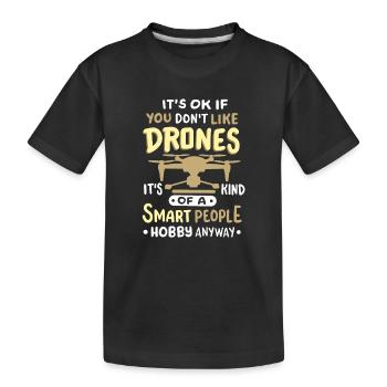 Drohnen Quadrocopter RC Drohnenpilot - Kinder Premium Bio T-Shirt - Schwarz - Vorne