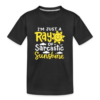 Sarkastischer Humor Sarkasmus - Kinder Premium Bio T-Shirt - Schwarz - Vorne