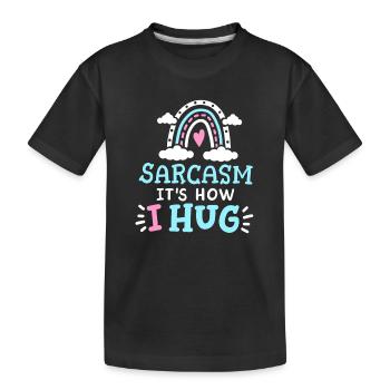 Sarkasmus Sarkastisch - Kinder Premium Bio T-Shirt - Schwarz - Vorne