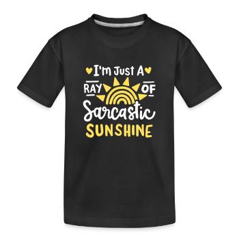 Sarkastischer Humor Sarkasmus - Kinder Premium Bio T-Shirt - Schwarz - Vorne