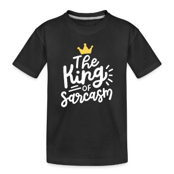Sarkasmus sarkastisch - Kinder Premium Bio T-Shirt - Schwarz - Vorne