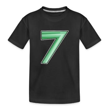 Motif sept numéro 7 - T-shirt bio Premium Enfant - noir - Devant