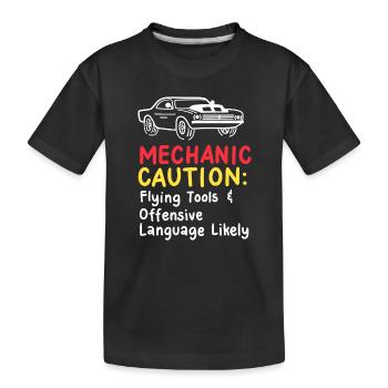 Automechaniker Auto Drag Racing - Kinder Premium Bio T-Shirt - Schwarz - Vorne