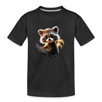 raton laveur raton laveur J’adore petit raton laveur mignon - T-shirt bio Premium Enfant - noir - Devant