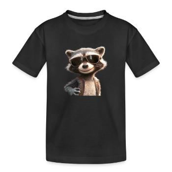 raton laveur raton laveur J’adore petit raton laveur mignon - T-shirt bio Premium Enfant - noir - Devant