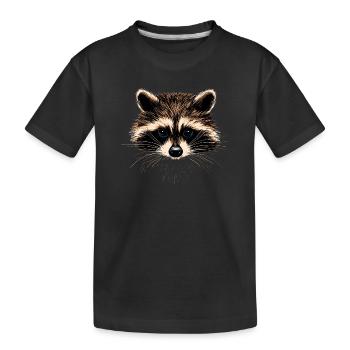 raton laveur raton laveur J’adore petit raton laveur mignon - T-shirt bio Premium Enfant - noir - Devant