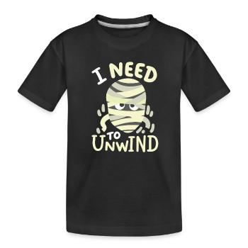 Mumie Halloweenkostüm - Kinder Premium Bio T-Shirt - Schwarz - Vorne